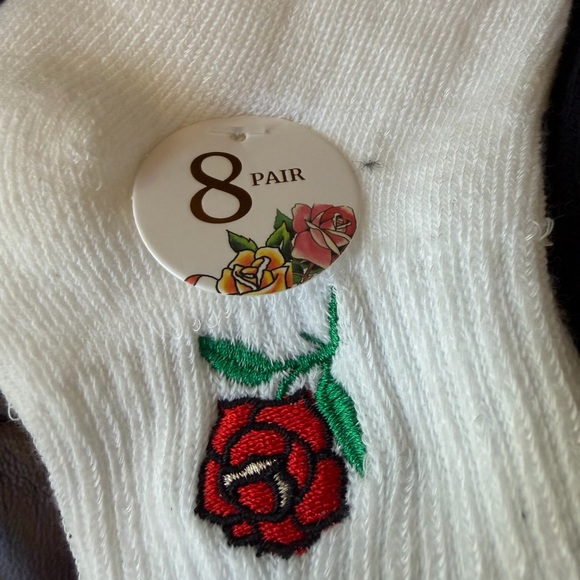 Ed Hardy Black and White Quarter Socks NWT - Picture 4 of 6